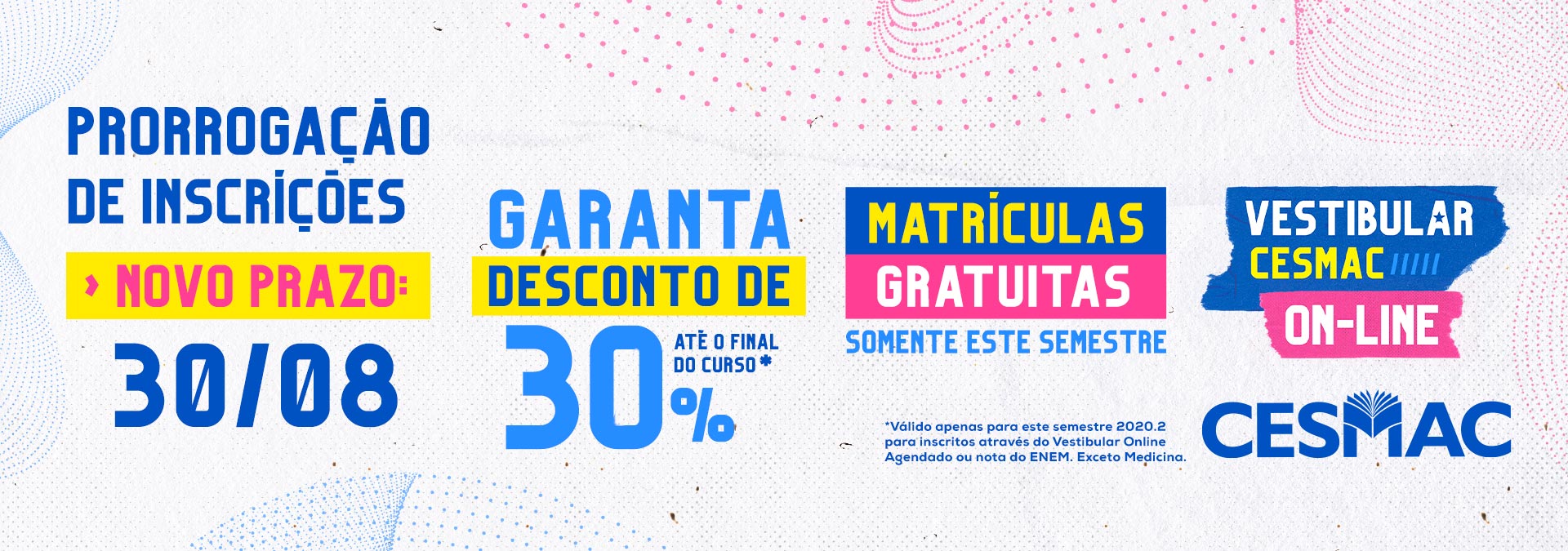 VESTIBULAR - 30% NA MENSALIDADE