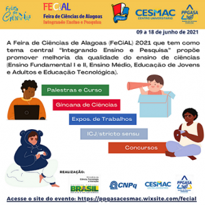 “Integrando Ensino e Pesquisa” é tema da Feira de Ciências de Alagoas promovida pelo Cesmac