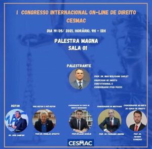 Os Desafios do Pós-pandemia” serão debatidos no I Congresso Internacional On-Line de Direito do Cesmac